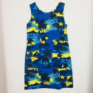 Ho Aloha Made In Hawaii Size L Blue Tropical Blue